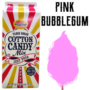 Cotton Candy Floss - Pink BubbleGum 3.25 Lbs carton 