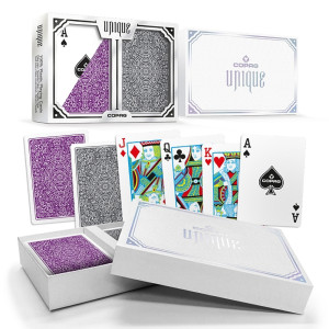 Copag Playing Cards Unique Design Poker Purple/Grey Regular Index