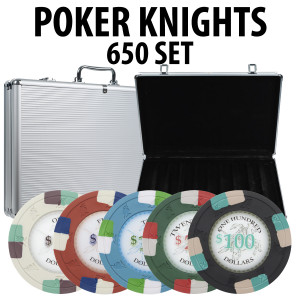 Poker Knights 650 Poker Chip Set W/ Aluminum Case